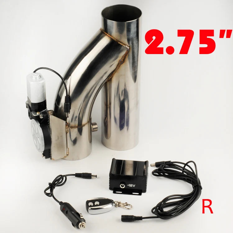 304 stainless steel electric exhaust cutout with remote, full kit contents