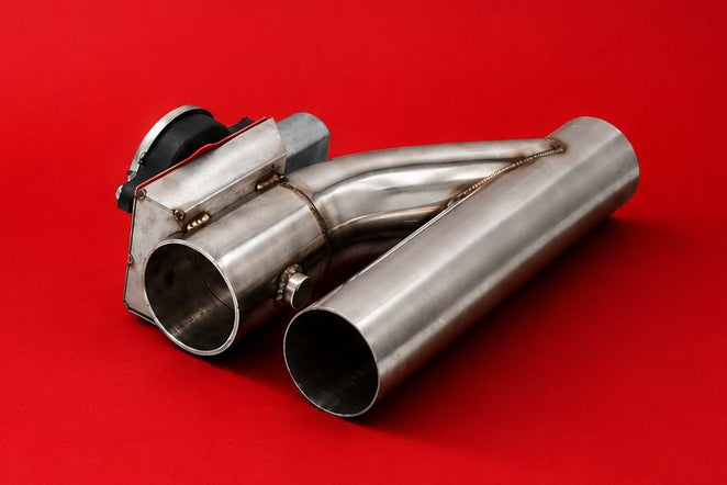 Universal Electric Exhaust Cutout — Y-Pipe with Wireless Remote (Stainless Steel)